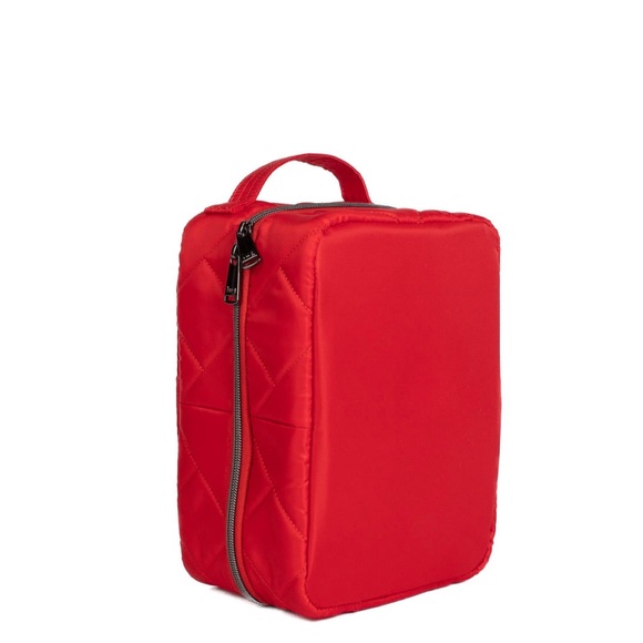 Lug Wingback Hanging Toiletry Case NWT Poppy Red - Picture 2 of 7